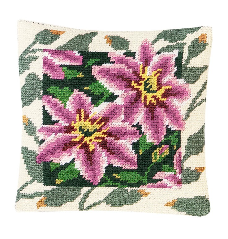 Kit coussin demi point Clématites