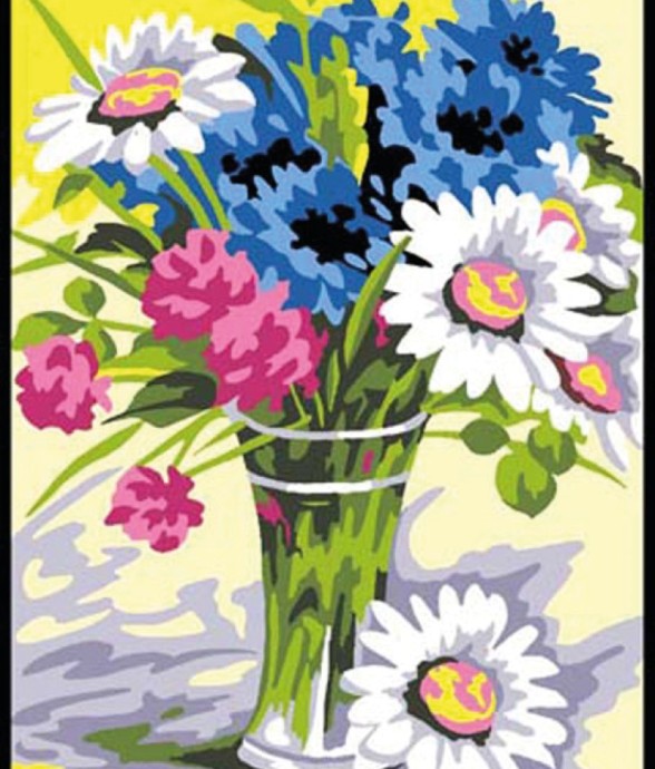 Kit canevas blanc Bouquet...