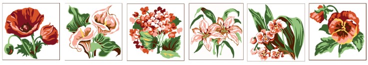 Canevas blanc SEG 20x20 cm Lot de 6