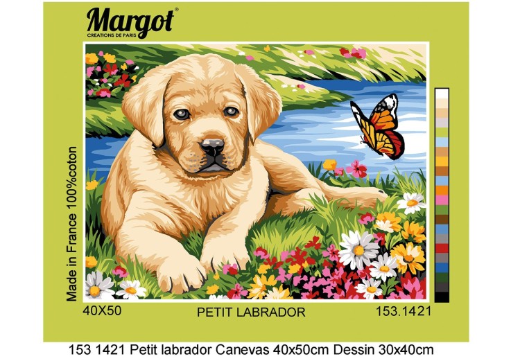 Canevas Margot Petit Labrador 40x50 cm