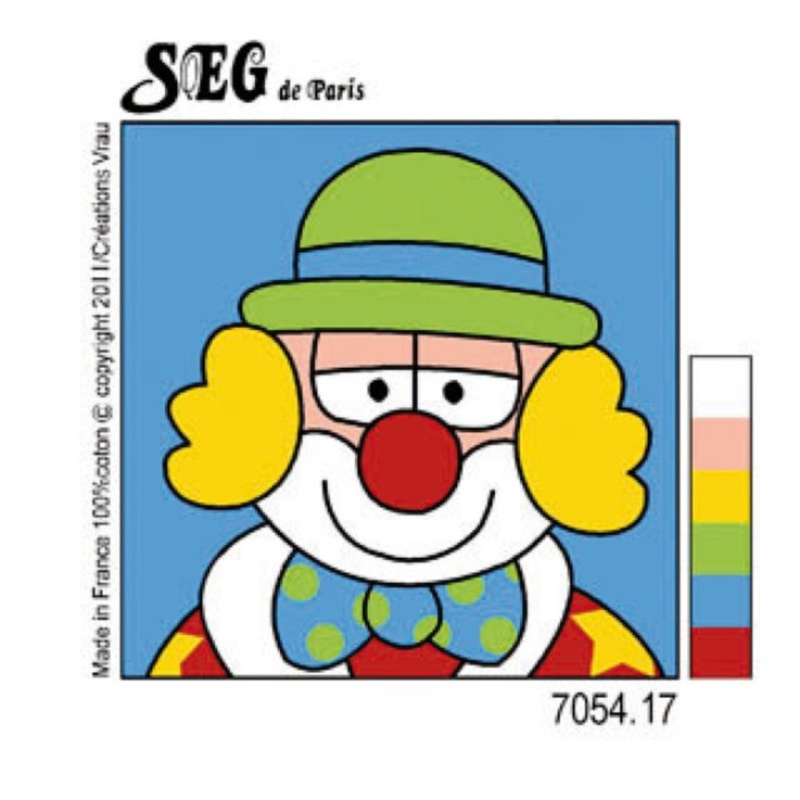 Kit canevas Soudan Clown 20x20cm