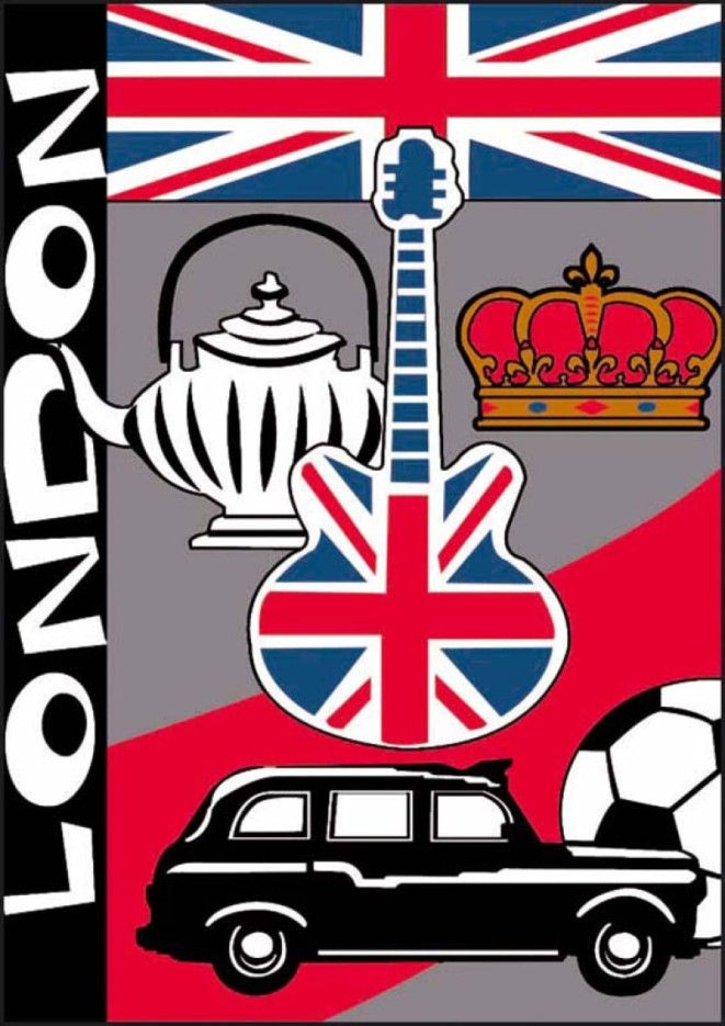 Canevas antique London 32x50cm