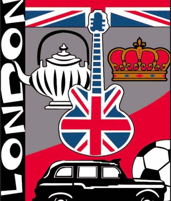 Canevas antique London 32x50cm