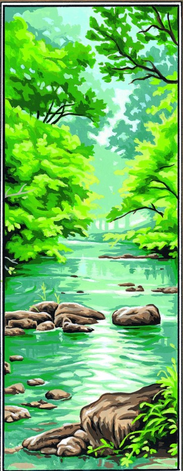 Canevas Pénélope Antique La rivière 25x60cm