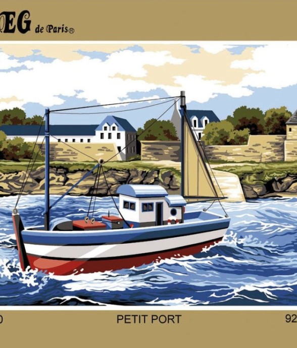 Canevas antique Petit port...