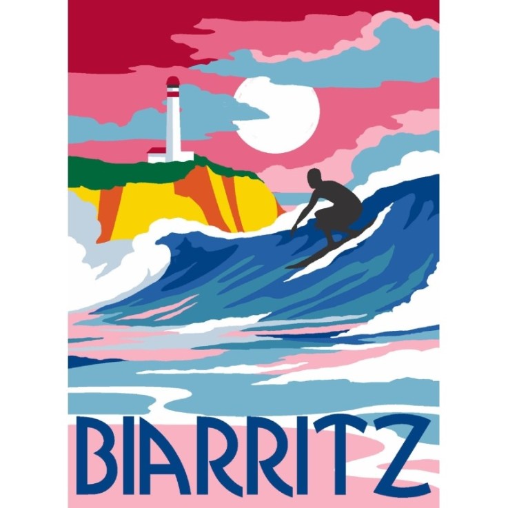 Canevas Margot Biarritz 40x30cm