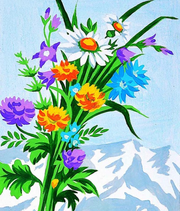 Kit canevas Fleurs de...
