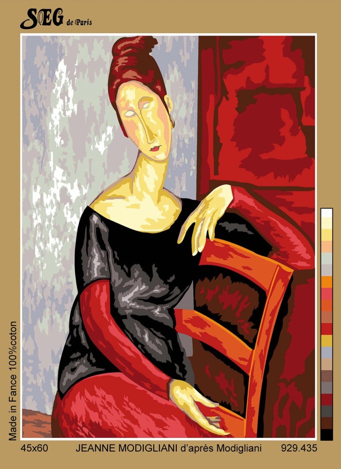 Canevas antique Jeanne de Modigliani 45x60cm