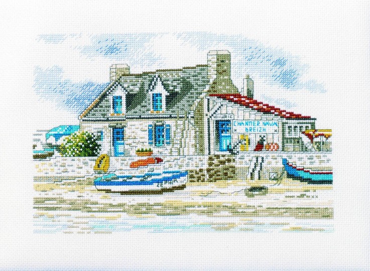 Kit Point comptés Carenage sur la Plage 30 x 35 cm