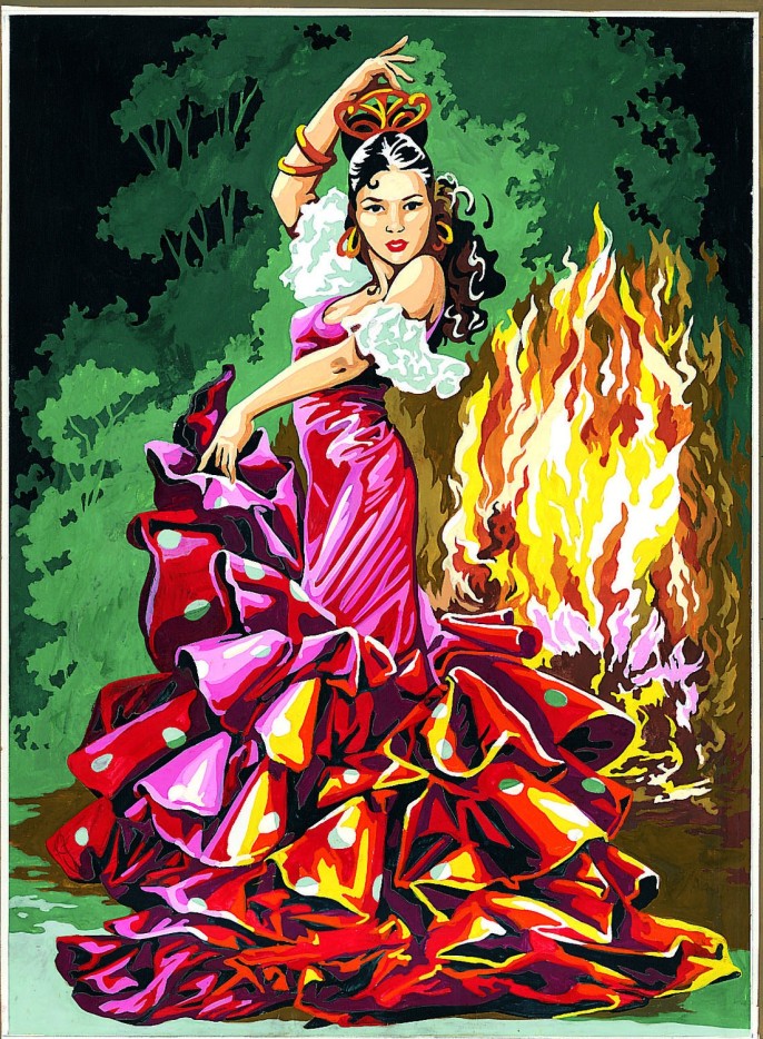Canevas antique Danse de nuit 45x60cm
