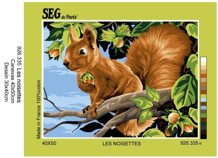 Canevas antique Les noisettes 40x50cm