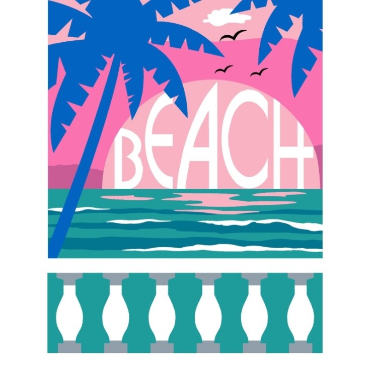 Canevas Margot Beach 40x30cm