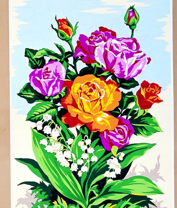 Canevas antique Les roses...