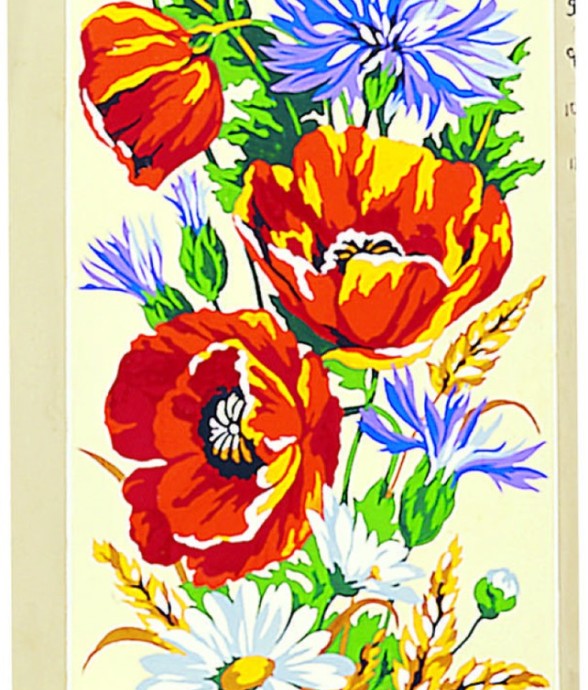Canevas antique Fleurs des...