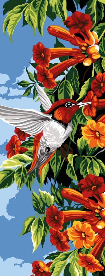 Canevas antique Colibri 25x60cm