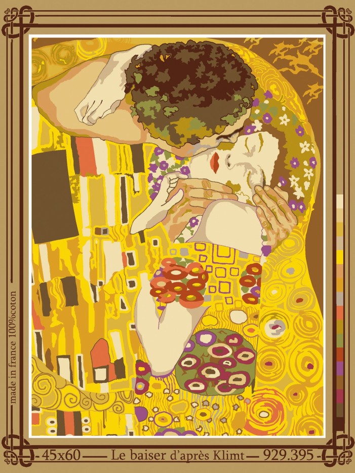 Canevas antique Le baiser Klimt 45x60cm