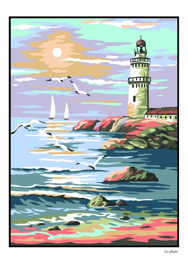 Canevas Pénélope Antique Le phare 30x40cm