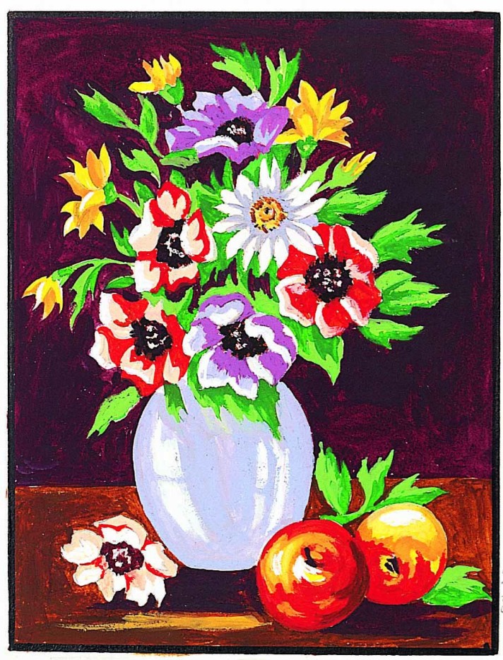 Kit canevas Le bouquet 20x25cm