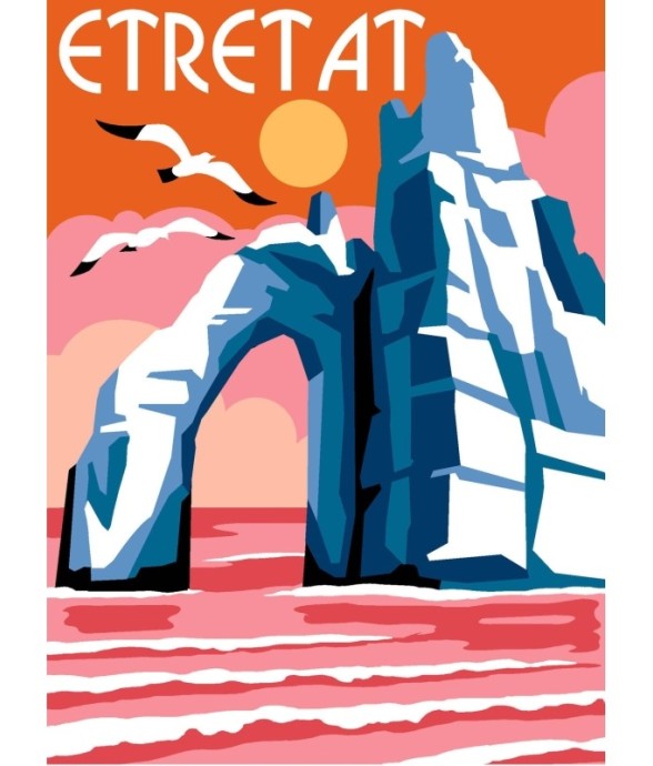 Canevas Margot Etretat 40x30cm