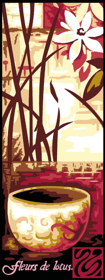 Canevas Pénélope Antique Fleur de Lotus 25x60cm