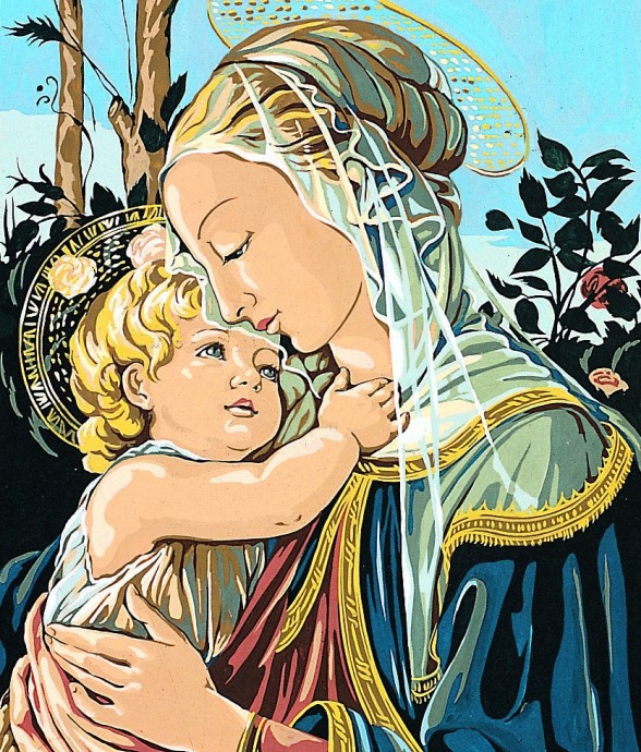 Canevas antique Madonne...