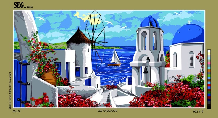 Canevas SEG Les Cyclades 65 x 120 cm