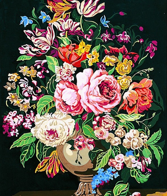 Canevas antique Le vase de...