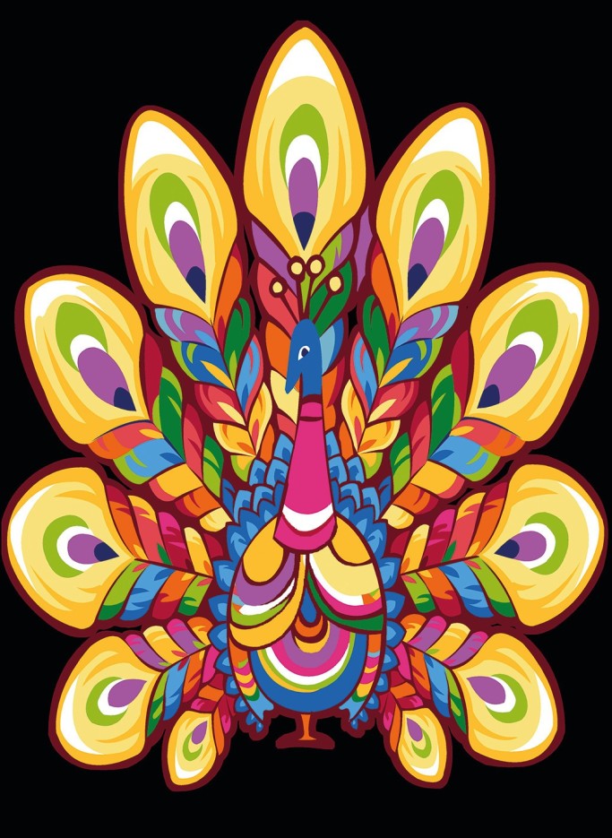 Canevas SEG Paon 45 x 60 cm