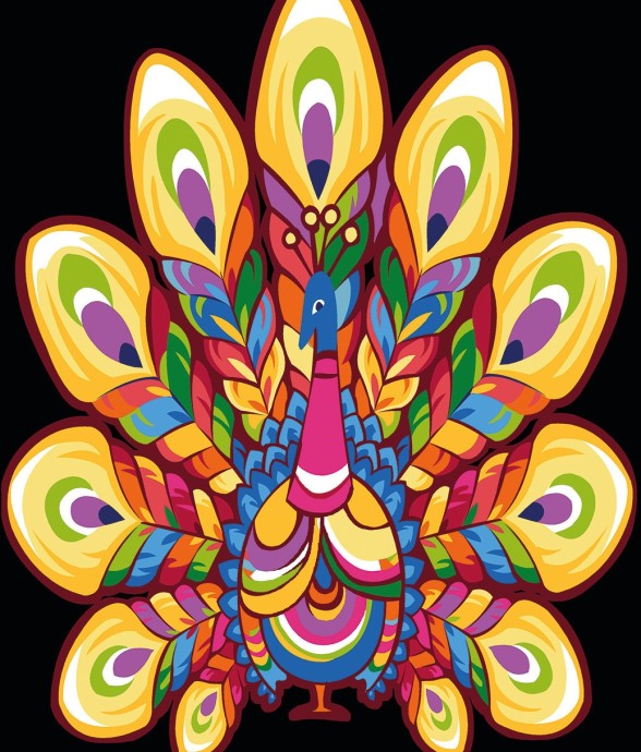 Canevas SEG Paon 45 x 60 cm