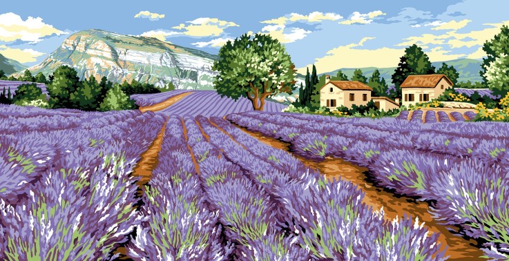 Canevas SEG Tapis de Lavande 65 x 120 cm