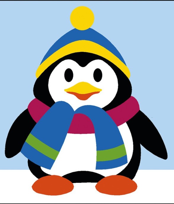 Kit Pingouin Hiver 20x20 cm