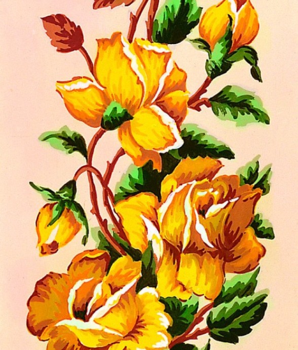 Canevas antique Roses...