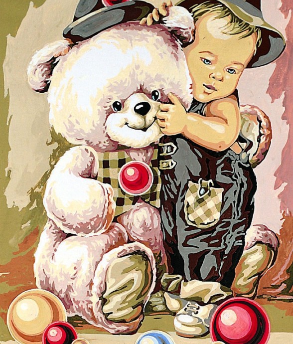 Canevas antique L'enfant de...