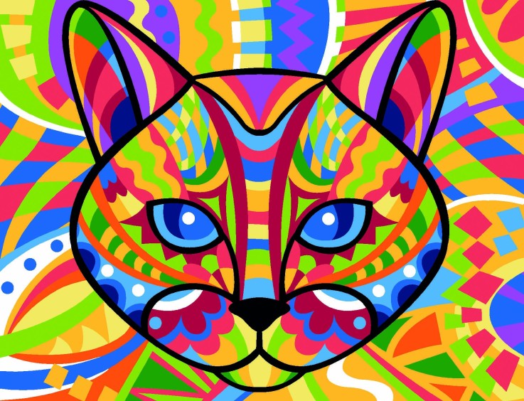 Canevas Margot Chat 50x65 cm