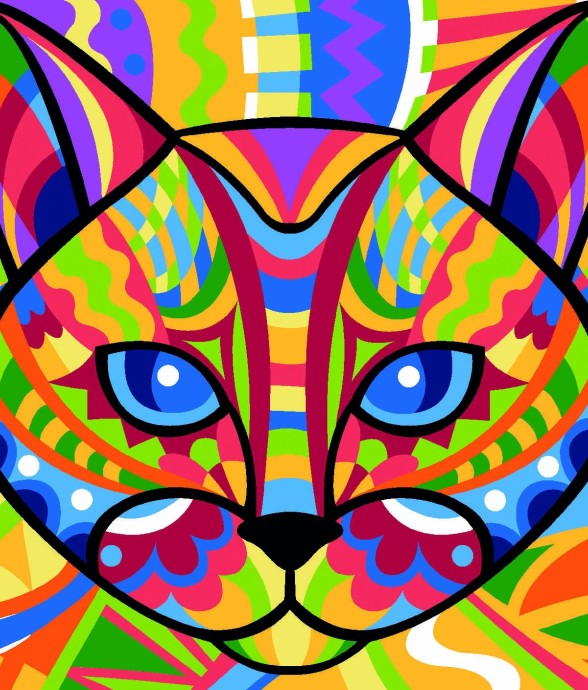 Canevas Margot Chat 50x65 cm