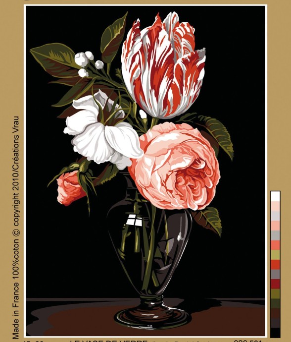 Canevas antique Le vase de...