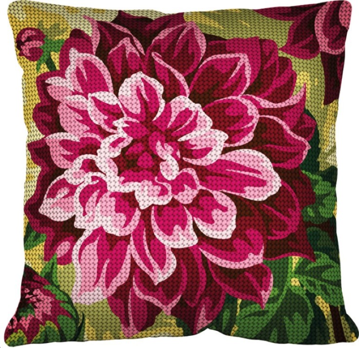 Kit Coussin Canevas Dahlia