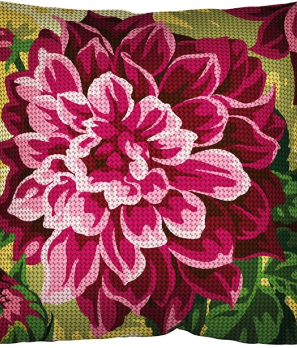 Kit Coussin Canevas Dahlia