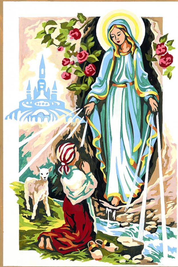 Canevas antique Lourdes 30x40cm