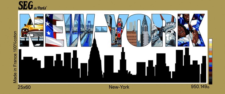 Canevas antique New York 25x60cm