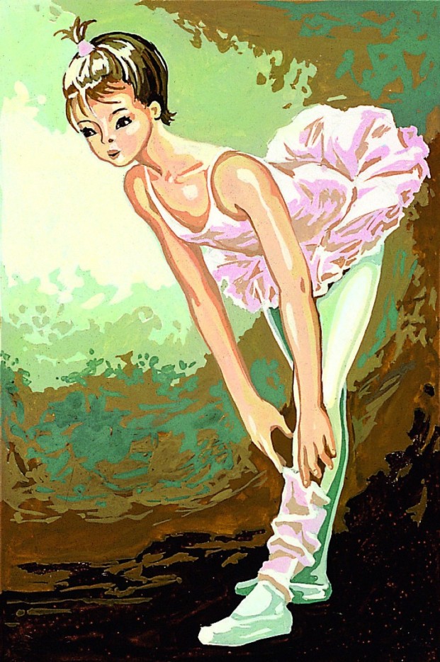 Canevas antique Petite danseuse 30x40cm