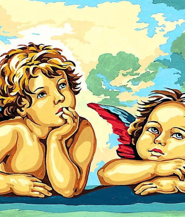 Canevas antique Les anges...