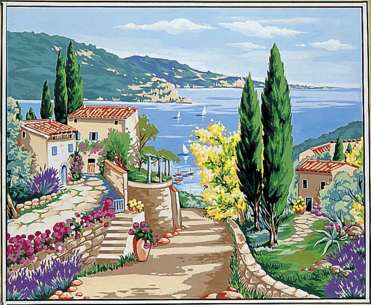 Canevas Pénélope Antique Méditerranée 60x70cm