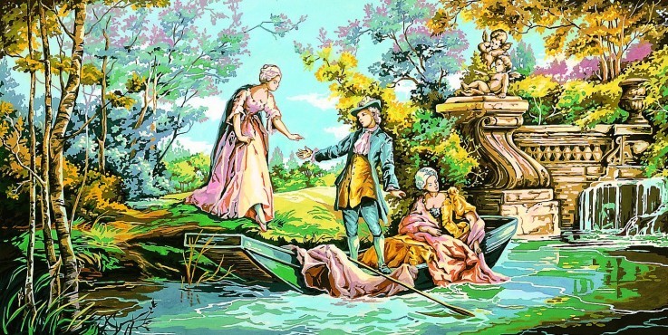 Canevas SEG Promenade Galante 65 x 120 cm