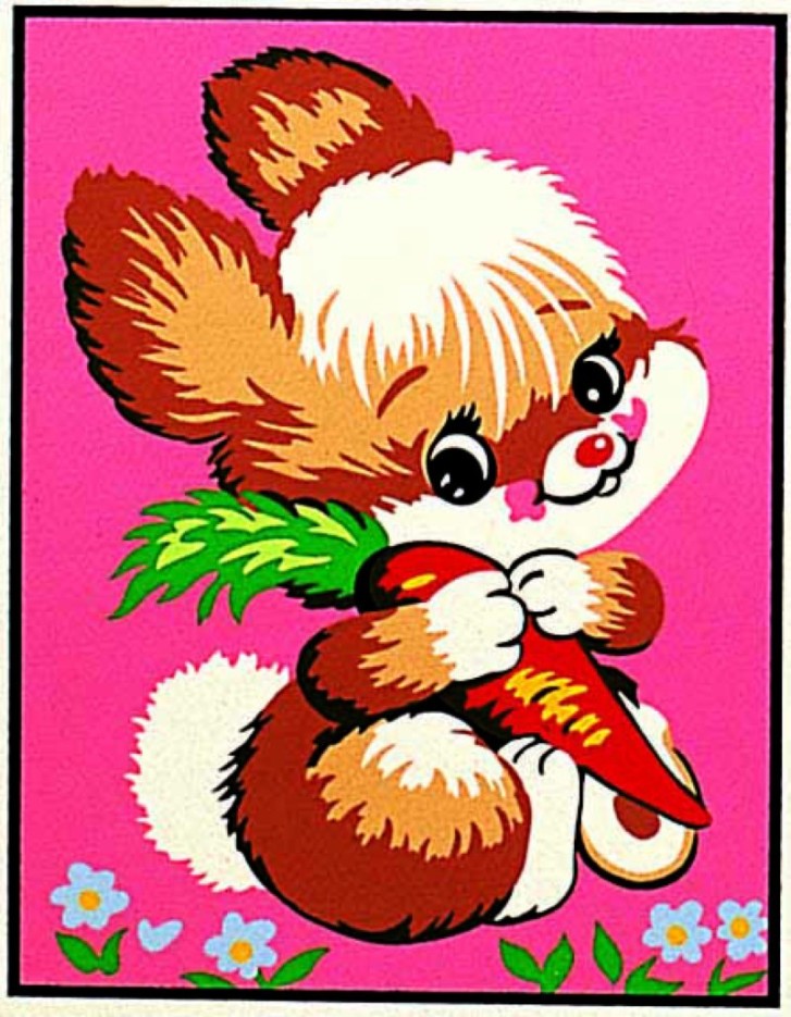 Kit canevas blanc Le lapin 20x25cm