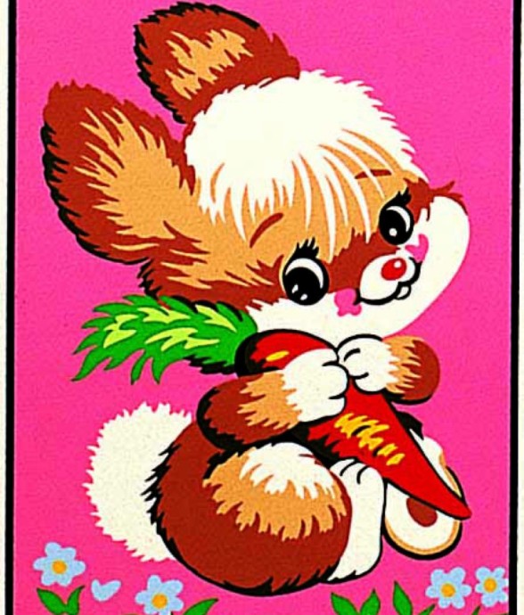Kit canevas blanc Le lapin...