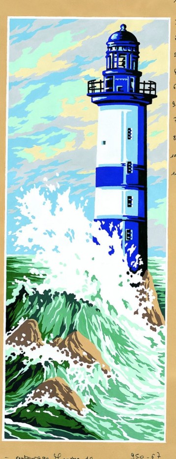 Canevas antique Le Phare 25x60cm