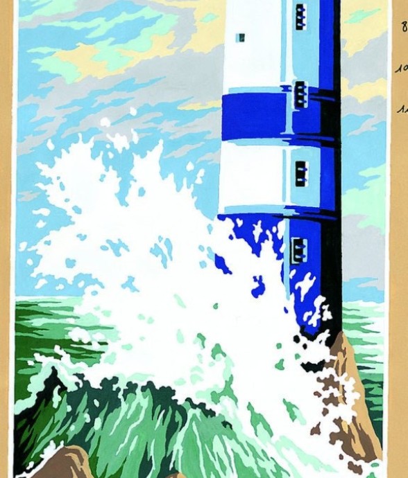 Canevas antique Le Phare...