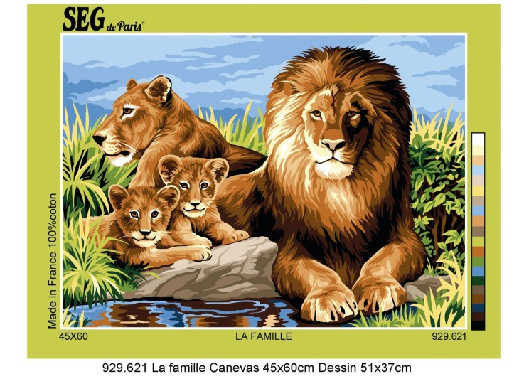 Canevas SEG La Famille 45 x 60 cm