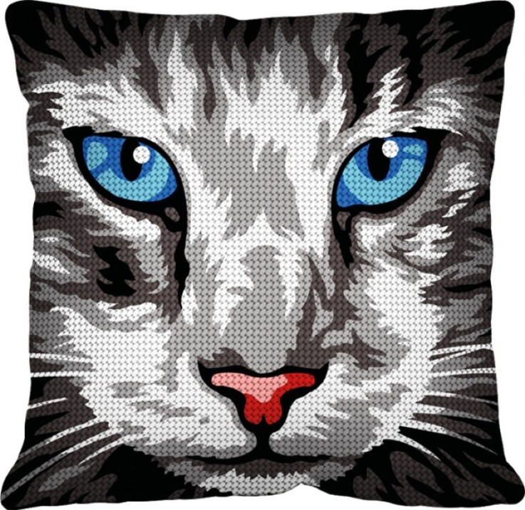 Kit Coussin Canevas Chat